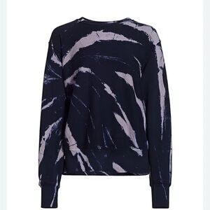 NWT Les Tien Unisex Navy and Pink Tie-Dye Sweatshirt- medium